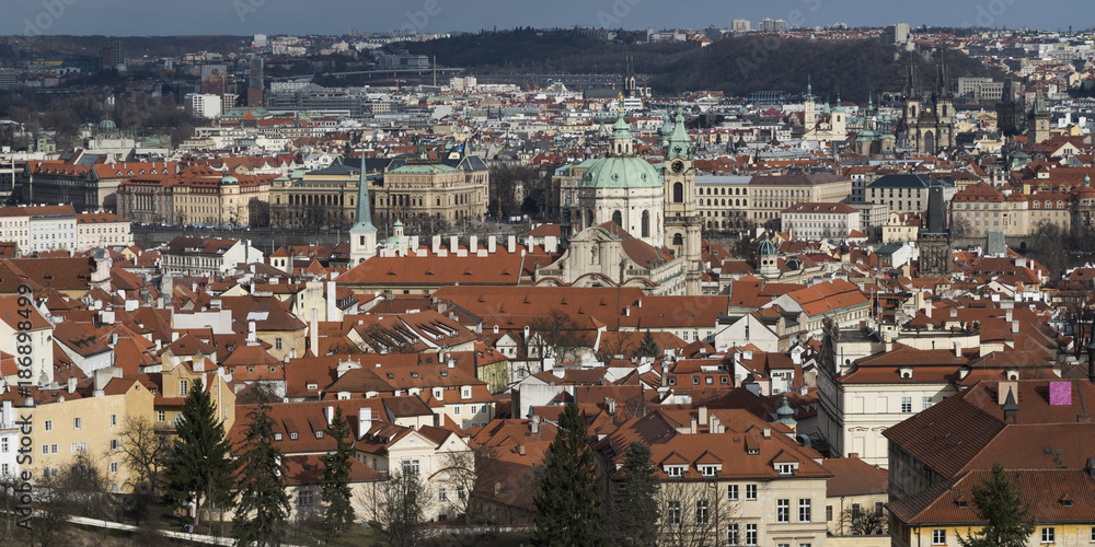 View of buildings in Lesser Town of Prague, Czech Republic