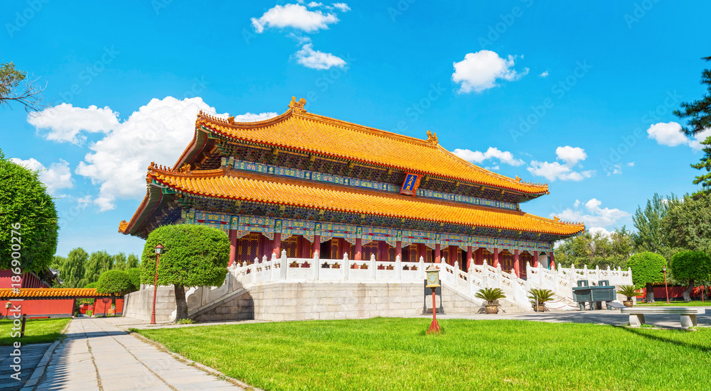 Confucian Temple. The Dacheng Hall, located in Harbin, Heilongjiang, China. Confucian Temple. The Dacheng Hall, located in Harbin, Heilongjiang, China.