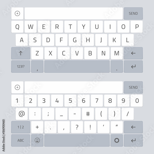 Keyboard of smartphone.