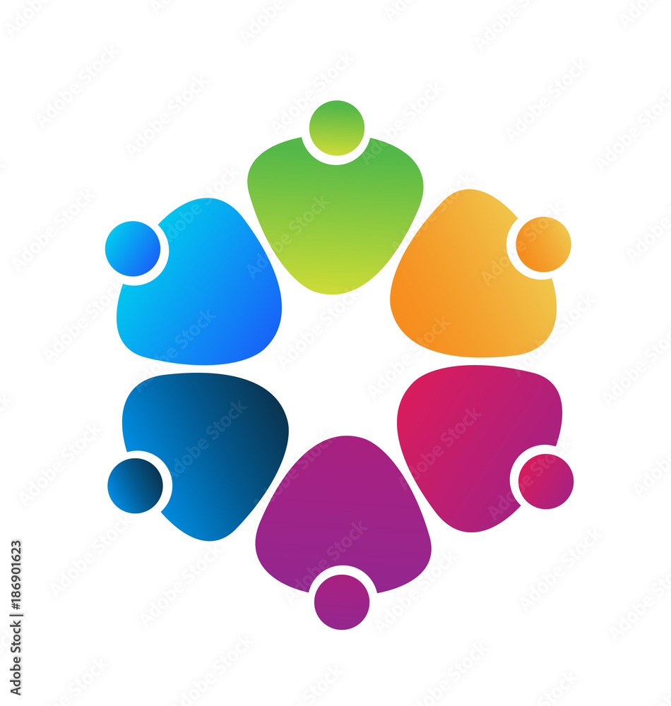 Teamwork heart friends icon Teamwork heart friends icon