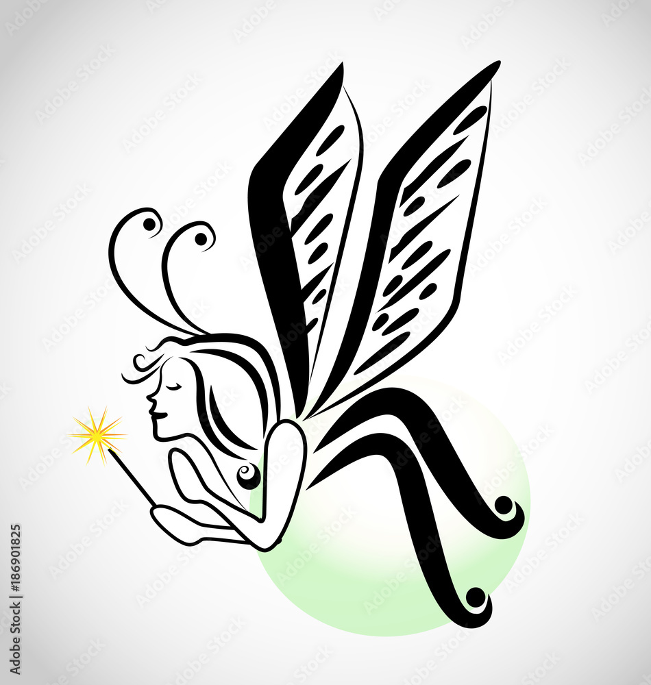 Fairy cartoon icon Fairy cartoon icon