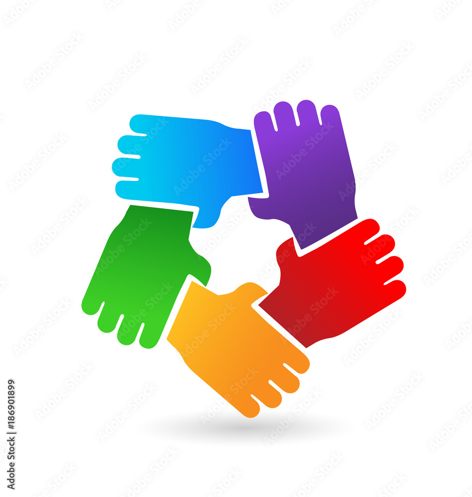 Group of protecting hands icon Group of protecting hands icon