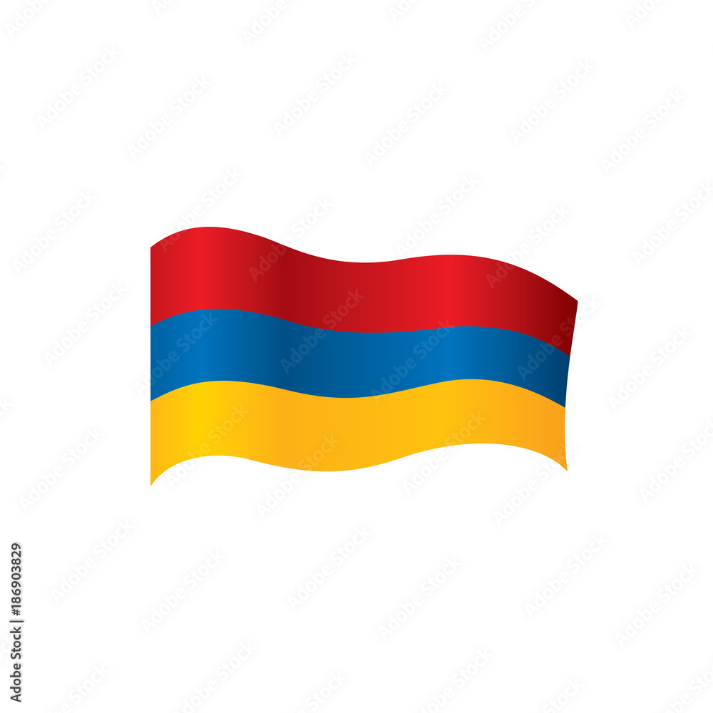 Fototapeta premium Armenia flag, vector illustration