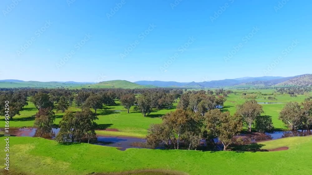 Remote plane above Australian landscape, aerial Remote plane above Australian landscape, aerial