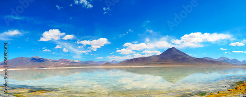 Reflection Of Mountain In Still Lake, Boliva photo