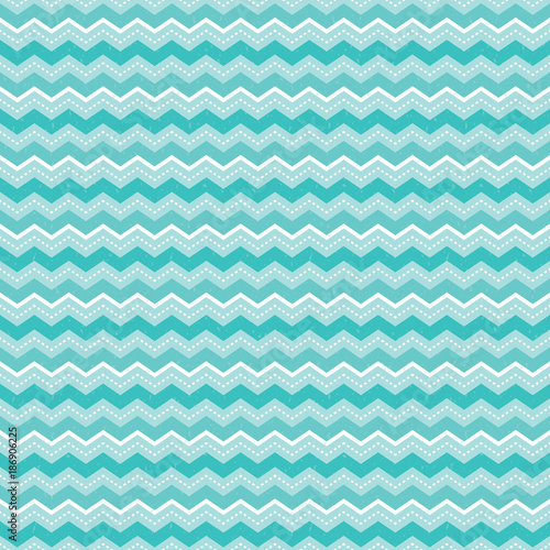 Cute seamless vector background pattern for boys with chevron stripes in pink and white. Light grunge overlay on a separate layer. For textiles, wrapping paper, wallpapers.