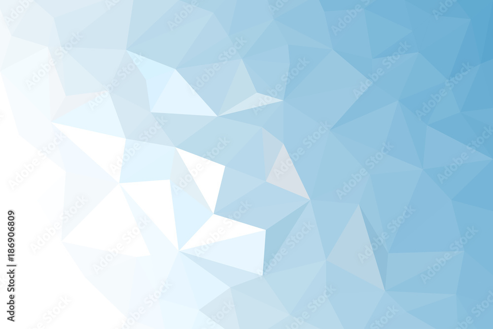 Blue White Light Polygonal Mosaic Background, Blue White Light Polygonal Mosaic Background,