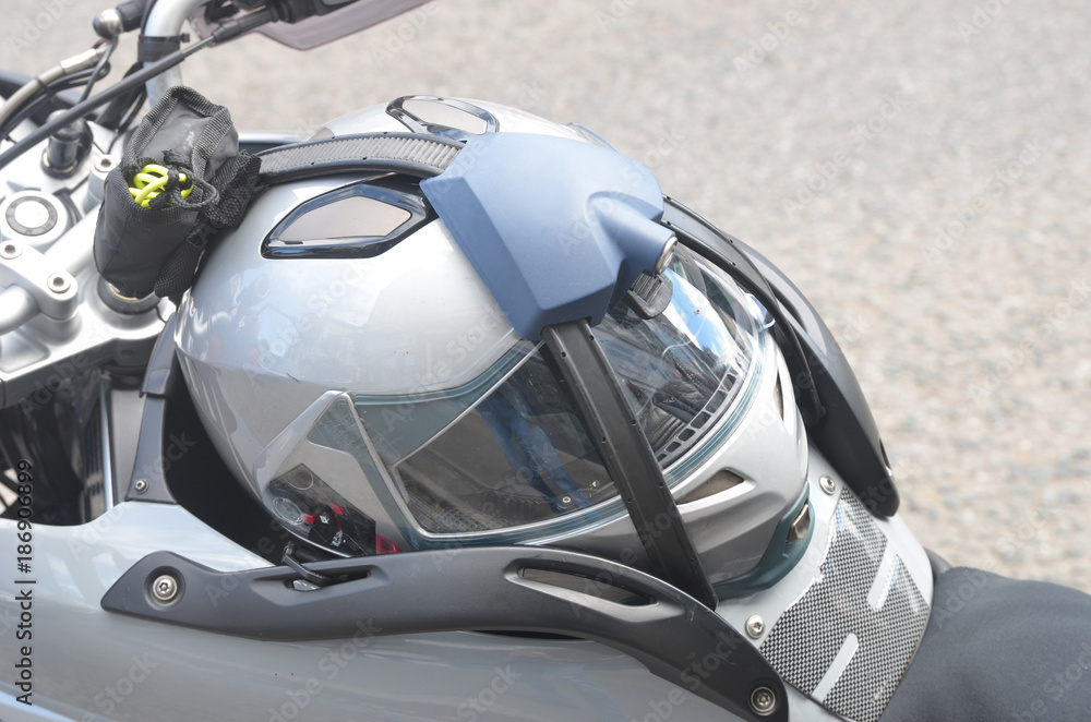 Fototapeta premium Helmet holder at the tank
