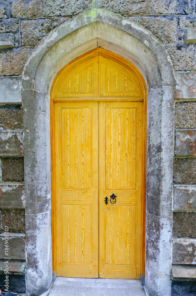 Wooden church door, Ireland