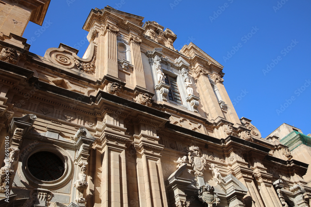 Chiesa e Collegio dei Gesuiti Church in Trapani. Sicily. Italy