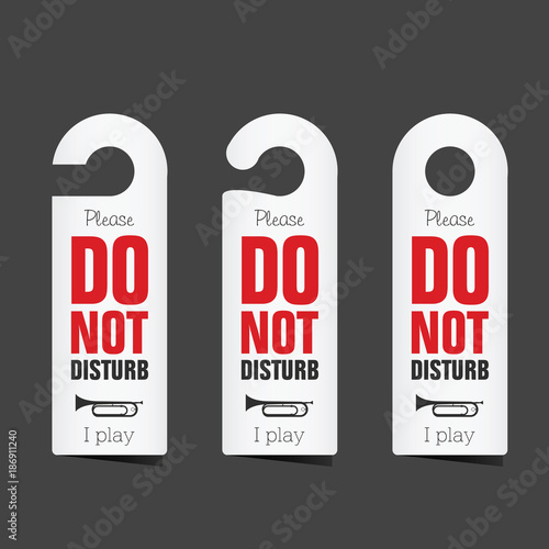 do not disturb set illustration