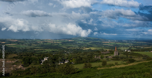 Fototapeta Naklejka Na Ścianę i Meble -  Countryside rain panorama