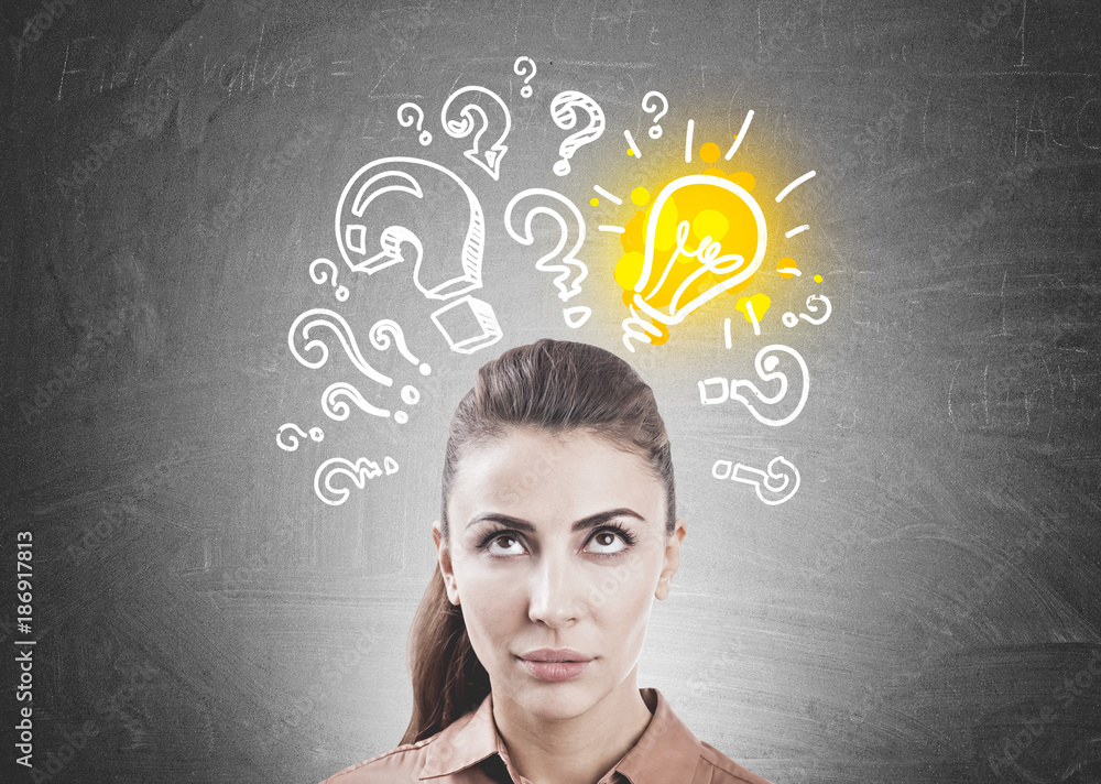 Pensive woman in brown, answer question Pensive woman in brown, answer question