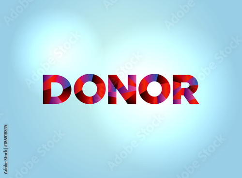 Donor Concept Colorful Word Art
