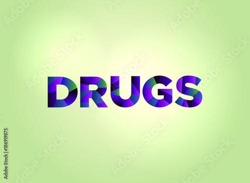 Drugs Concept Colorful Word Art