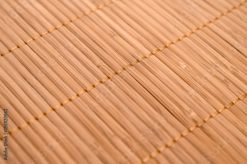 Bamboo mat close up with selective focus