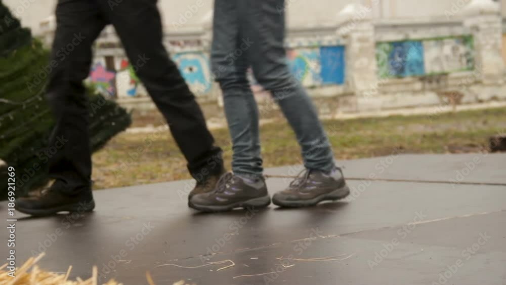 Group of troubled teenagers meeting in abandoned place, wandering city streets Group of troubled teenagers meeting in abandoned place, wandering city streets