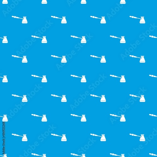 Coffee cezve pattern seamless blue