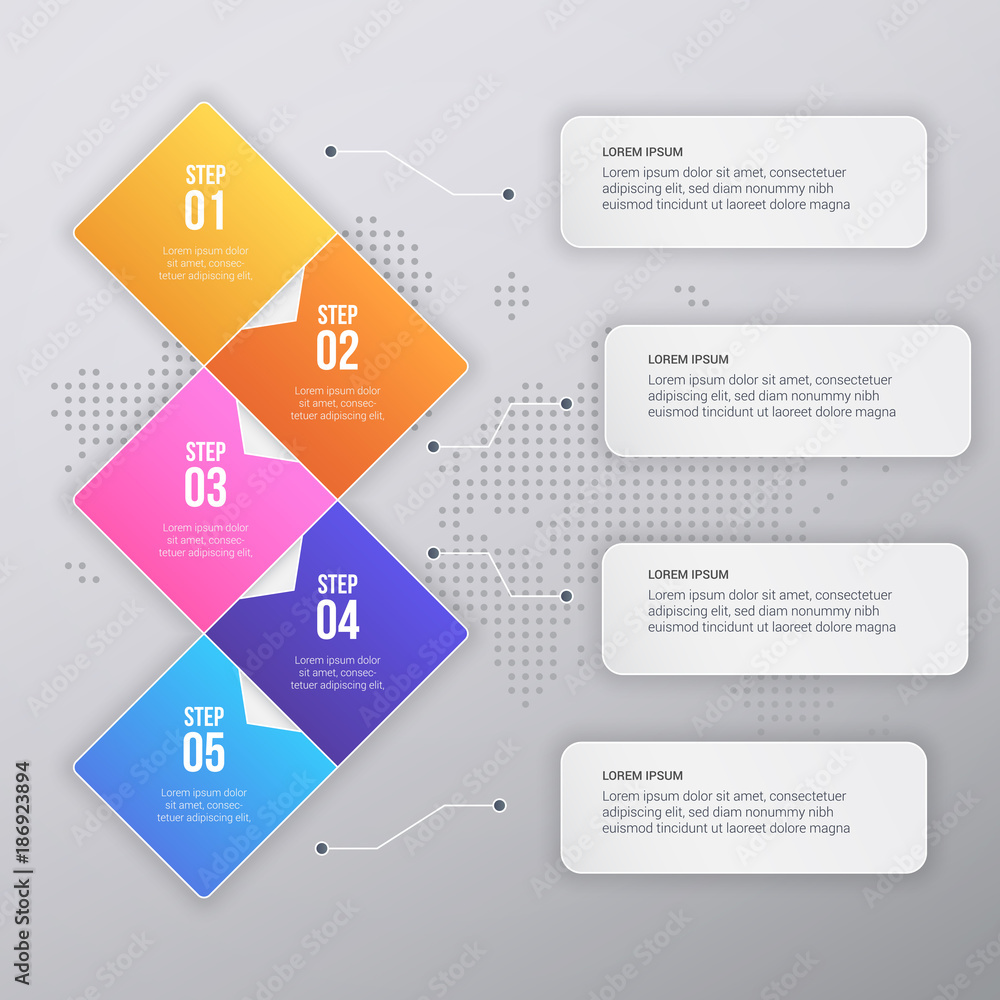 Muticolor Business Infographic Template Design