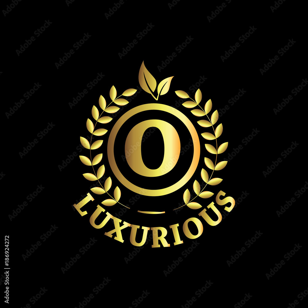 Fototapeta premium O Luxurious Logo Gold Vector Template Design