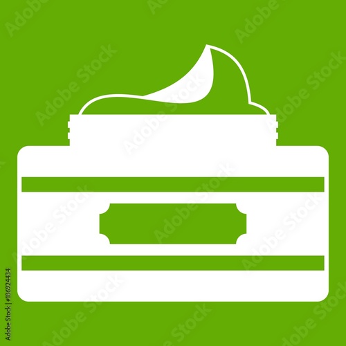 Cream container icon green