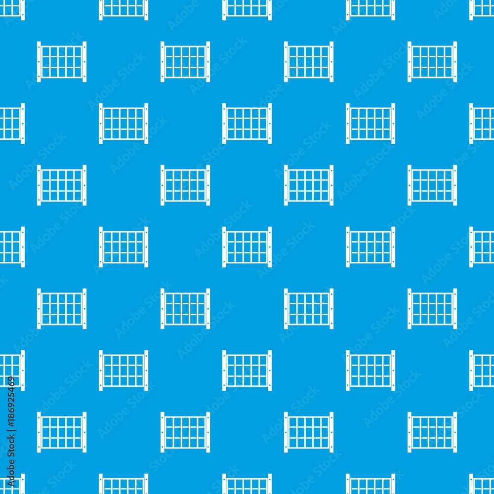 Yard fence pattern seamless blue Yard fence pattern seamless blue