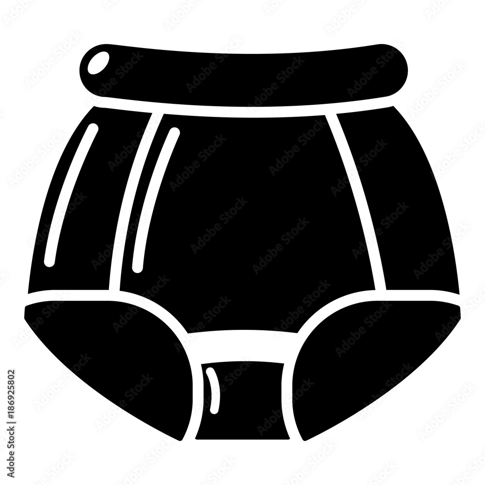Underpants retro icon, simple black style Underpants retro icon, simple black style