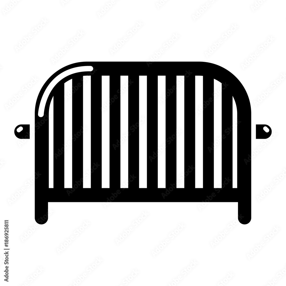 Fence speech icon, simple black style Fence speech icon, simple black style