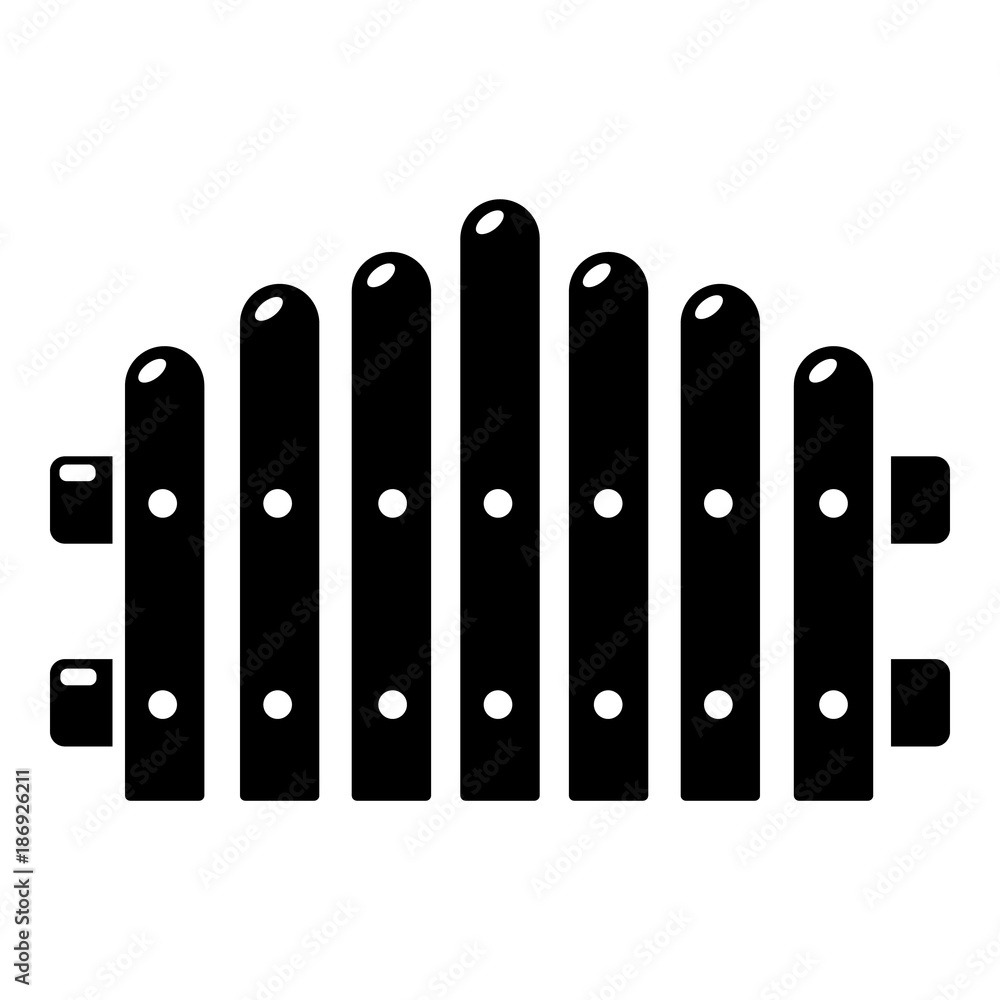 Palisade icon, simple black style