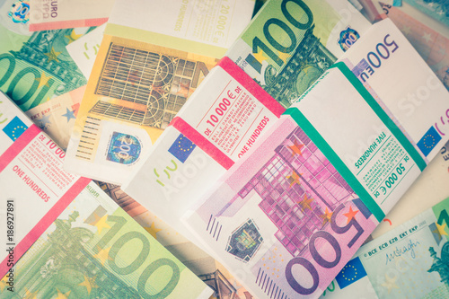 Euro Money. euro cash background. Euro Banknotes