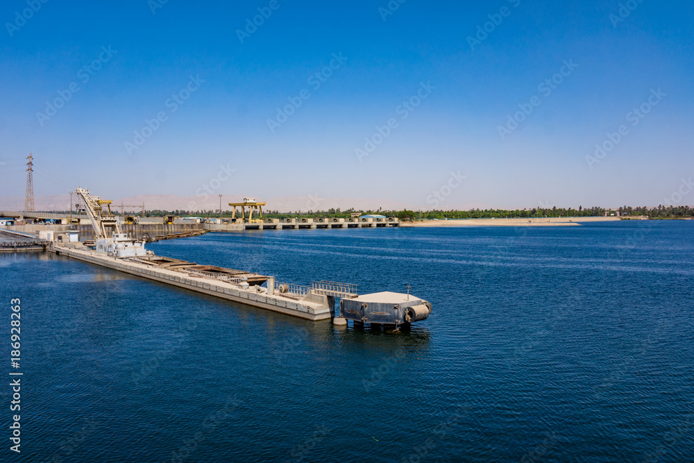 Sluice gate on the Nile river, Egypt