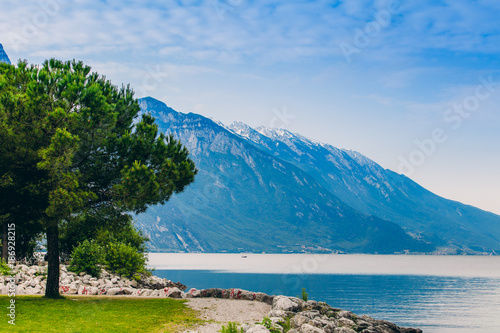 View of the beautiful Lake Garda .Riva del Garda photo