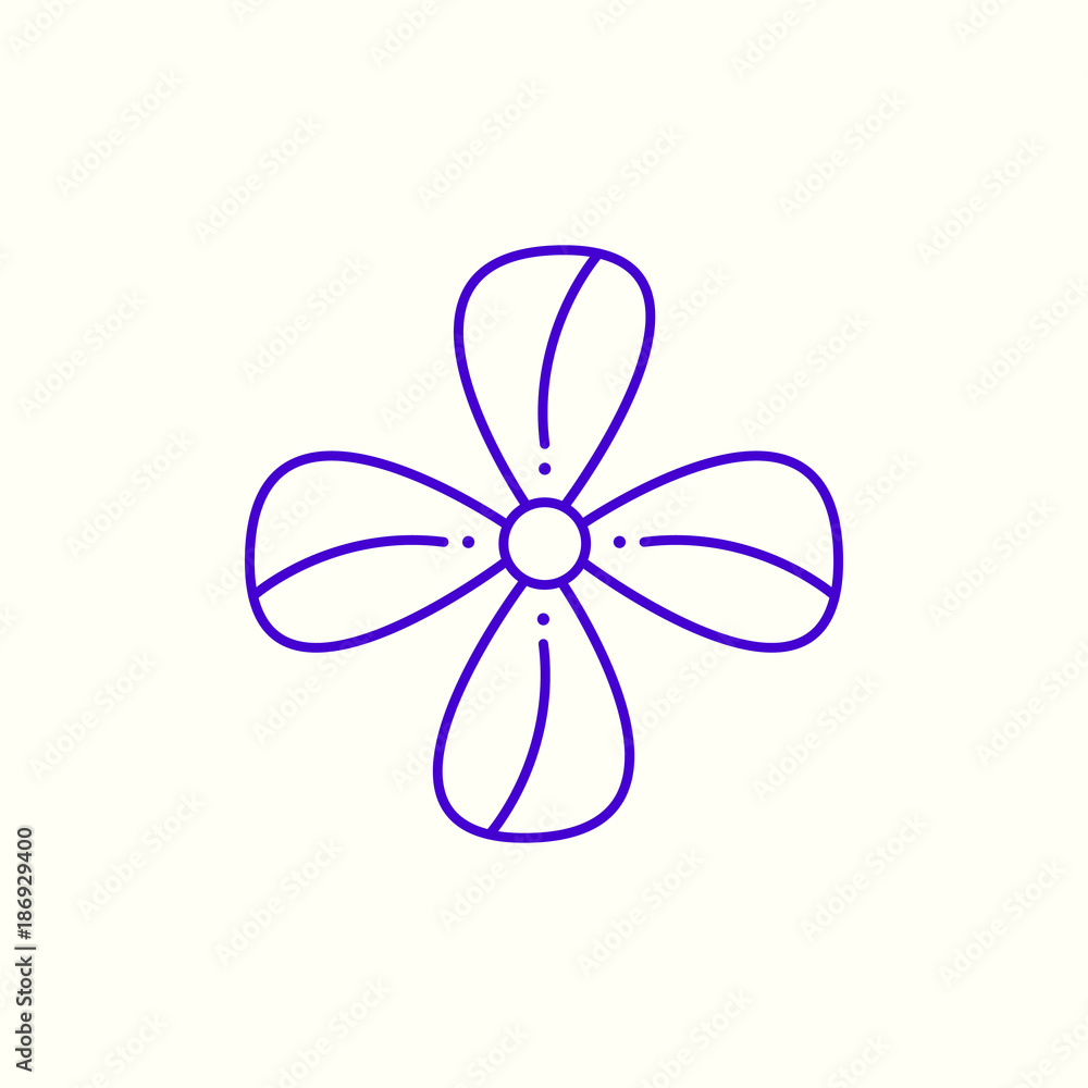 Flower Logo Design Template. Abstract elegant tree leaf flower logo icon vector design.
