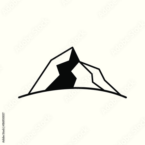 Mountain Logo Design Template. Mountain Logotype Isolated. Mountain Vector Illustration.