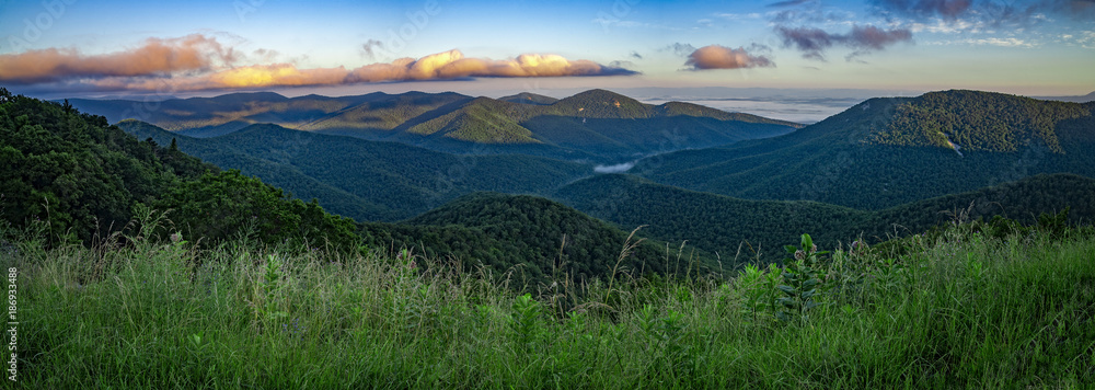 Fototapeta premium Panoramiczny widok Shenandoah Park Narodowy, Virginia, USA