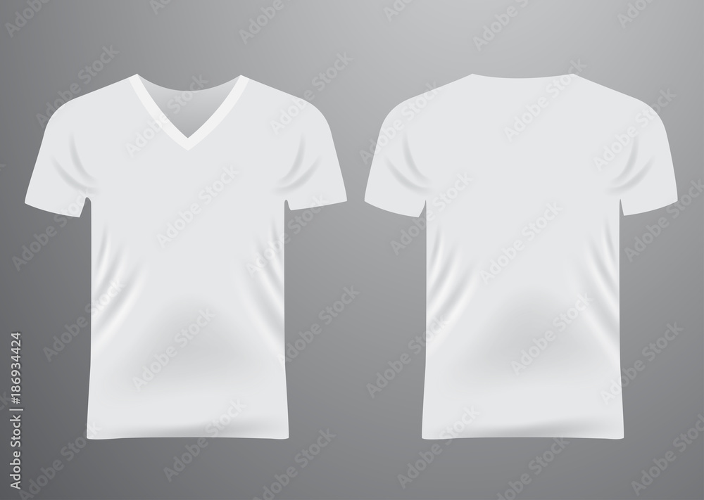 Blank White T-Shirt Template : Vector Illustration Stock Vector | Adobe ...