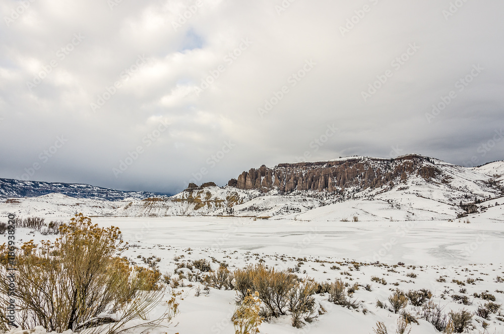 Winter View of the Dillon Pinnacles 107140