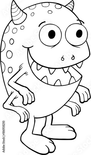 Cute Silly Monster Alien Vector Illustration Art