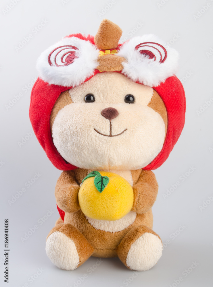 Toy or Chinese Year of the Monkey Stuffed Animals Children Toys on background. Toy or Chinese Year of the Monkey Stuffed Animals Children Toys on background.