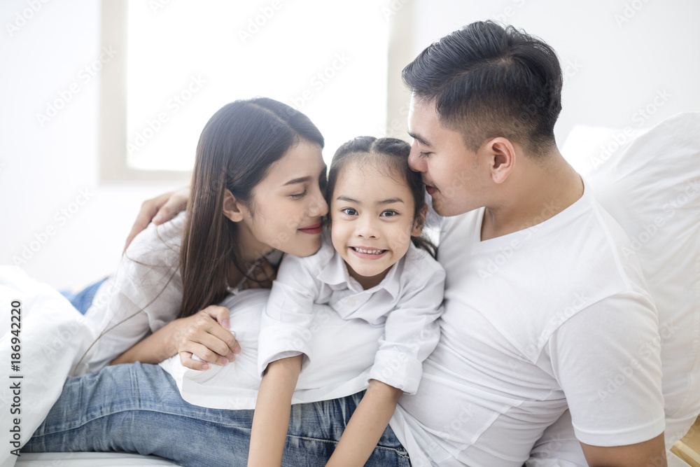 Happy loving family. mother and child girl playing Happy loving family. mother and child girl playing