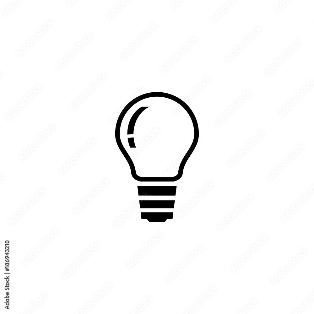 Light bulb outline, ideas symbol vector icon Light bulb outline, ideas symbol vector icon