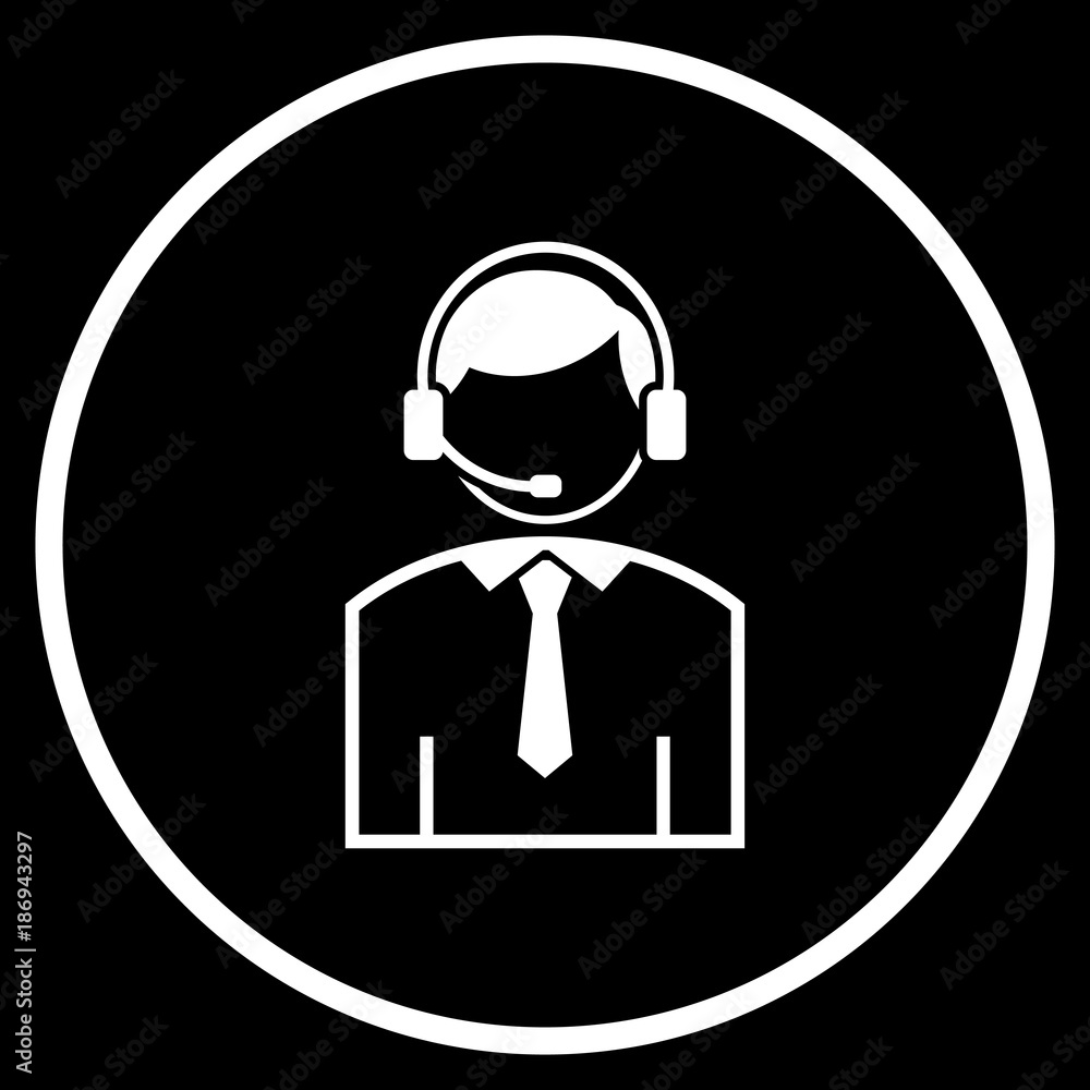Telephone operator vector icon Telephone operator vector icon