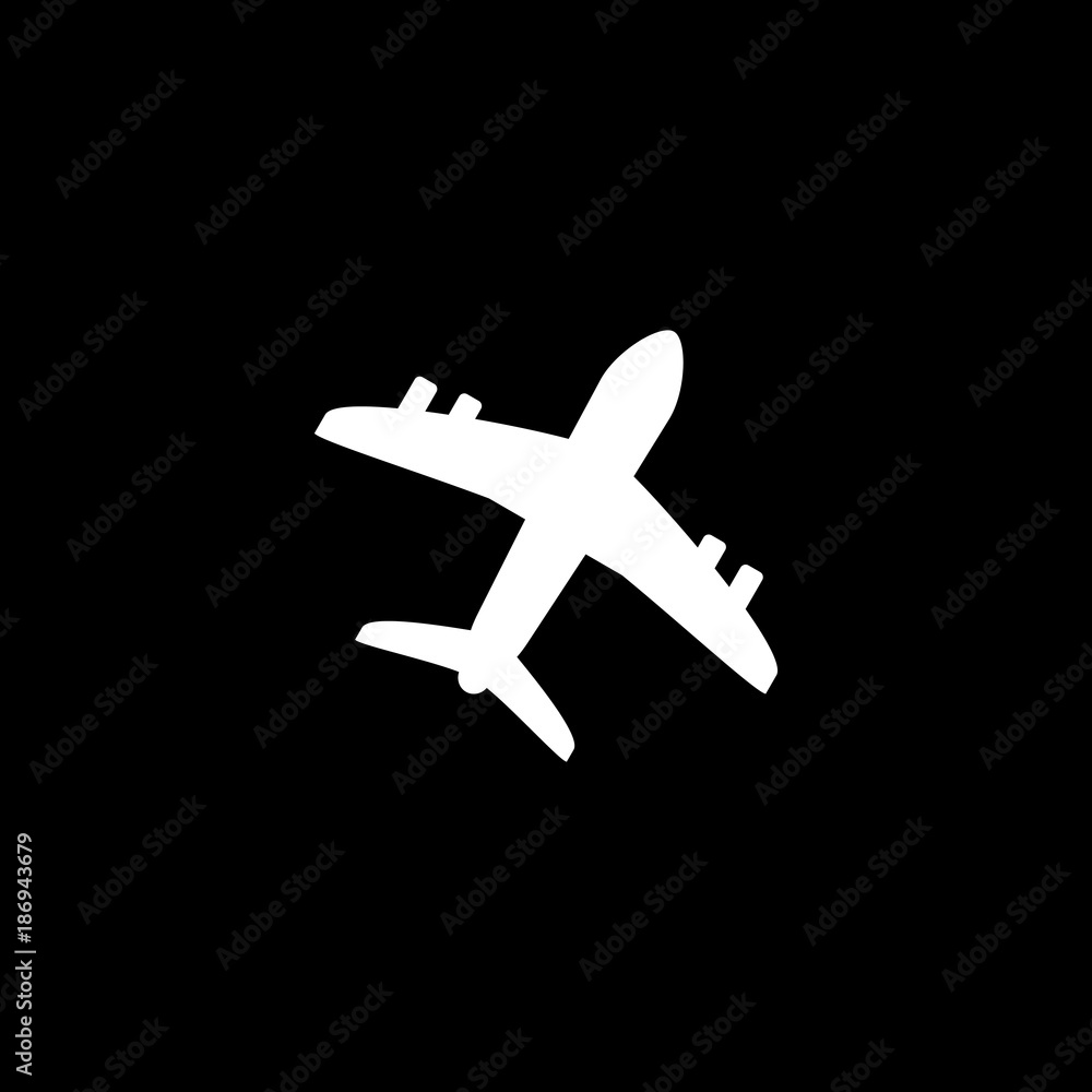 Airplane shape vektor icon