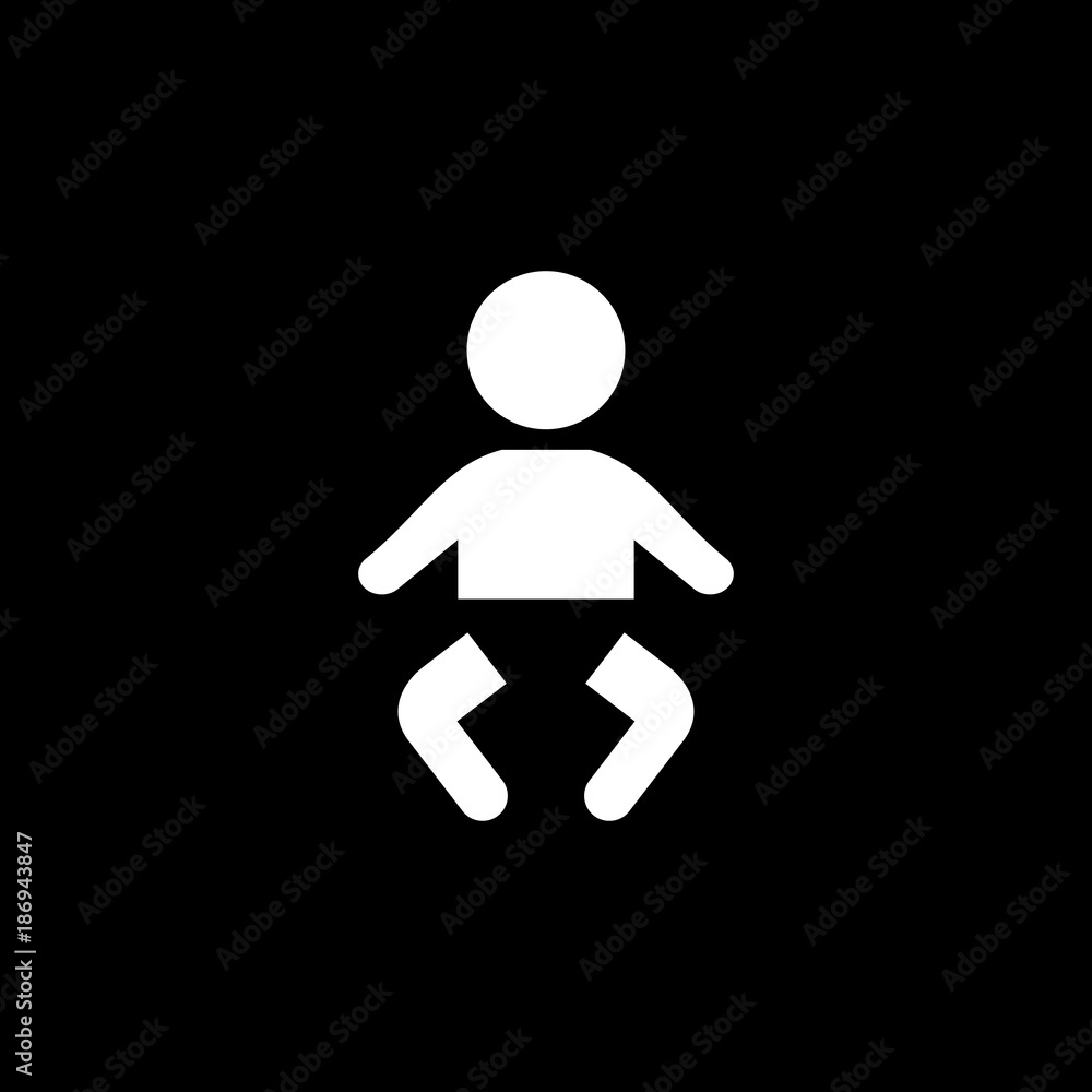 Baby with diaper vector icon Baby with diaper vector icon