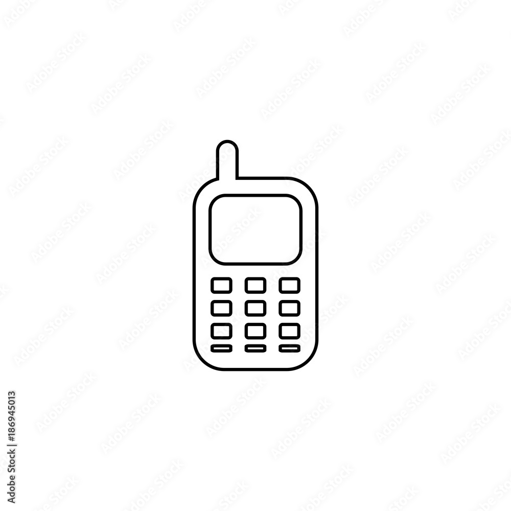 Old nobile phone vector icon Old nobile phone vector icon
