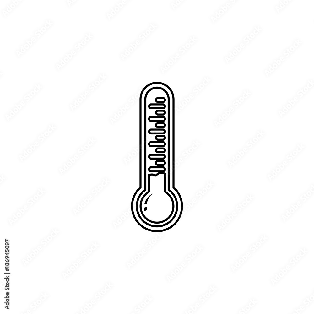 Thermometer tool vector icon Thermometer tool vector icon