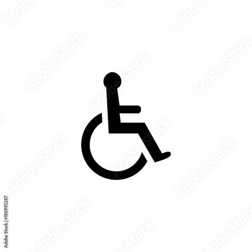 Handicapped sign vector icon
