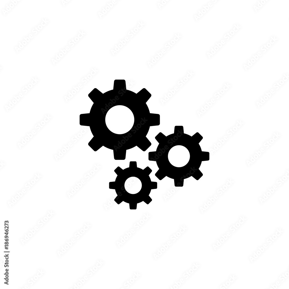 Settings gears vector icon
