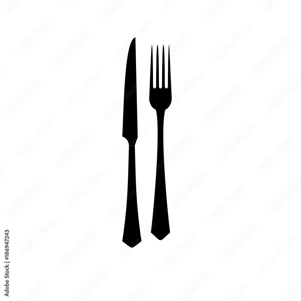 Restaurant cutlery vector icon Restaurant cutlery vector icon