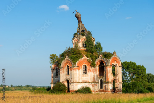 Church of St. Nicholas in Voskresensky-Guryev, village Guryevo, Staritsky district, Tver region, photo